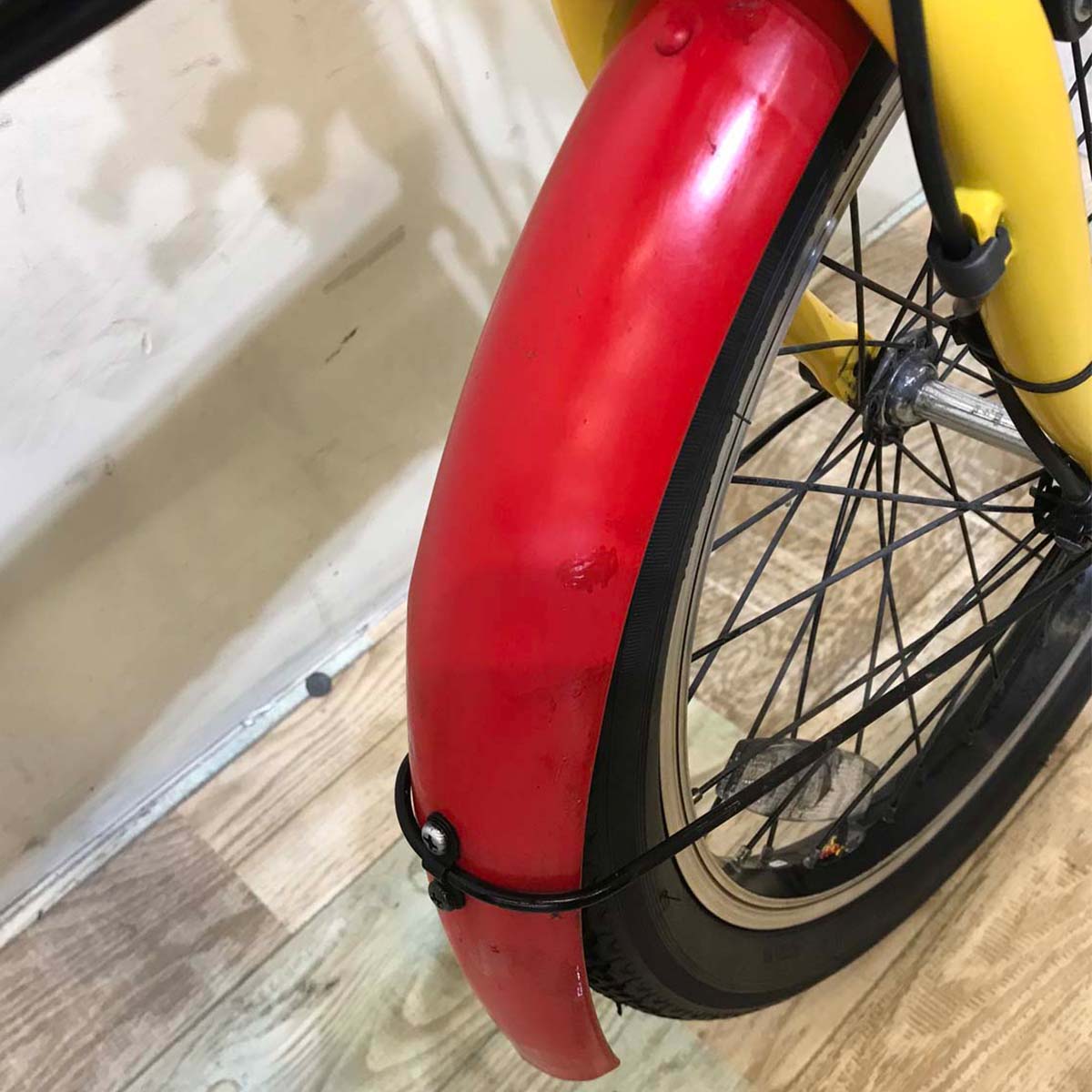 折りたたみ パナソニック オフタイム レッド × イエロー 前18×後20インチ KX021 【中古車】