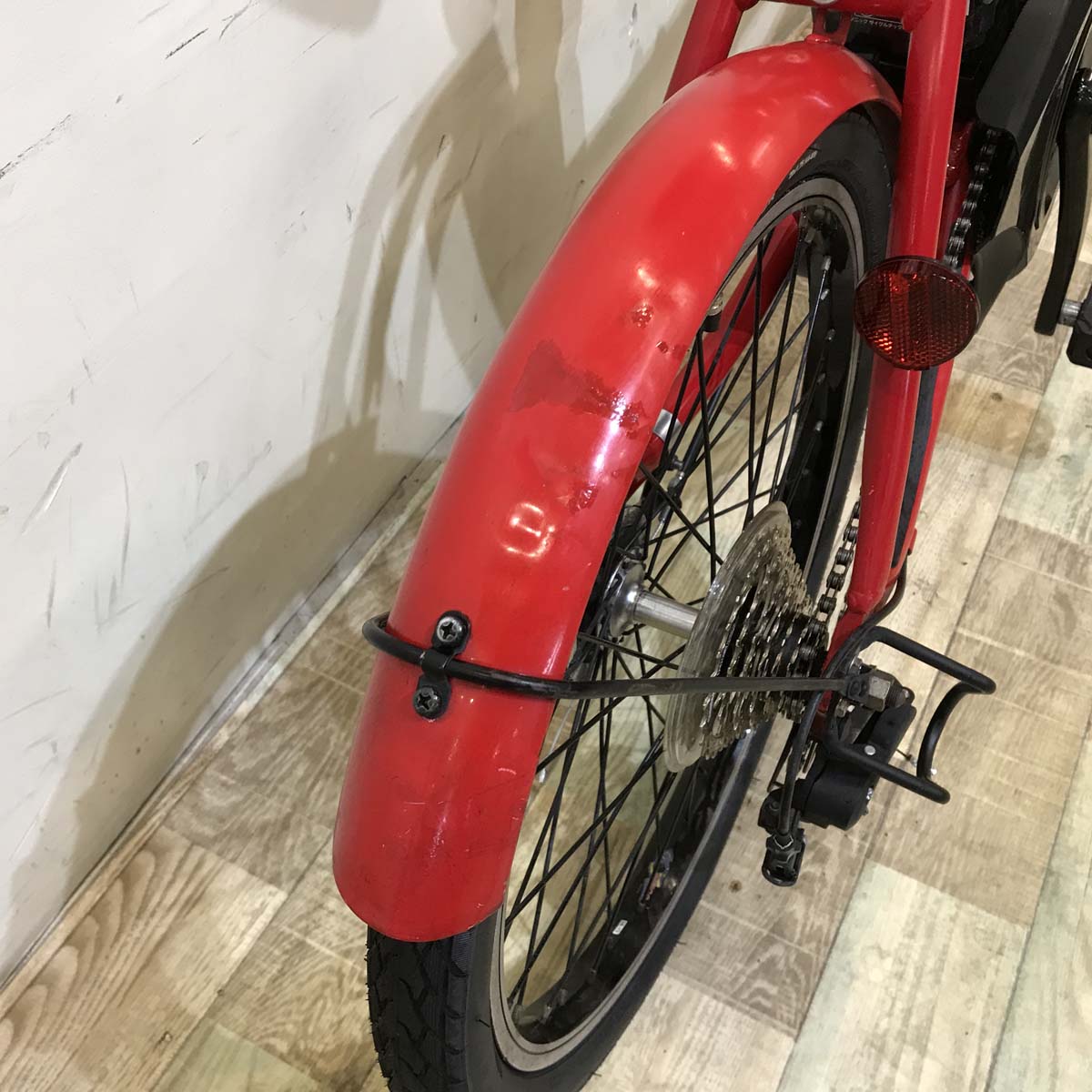 折りたたみ パナソニック オフタイム レッド × イエロー 前18×後20インチ KX021 【中古車】