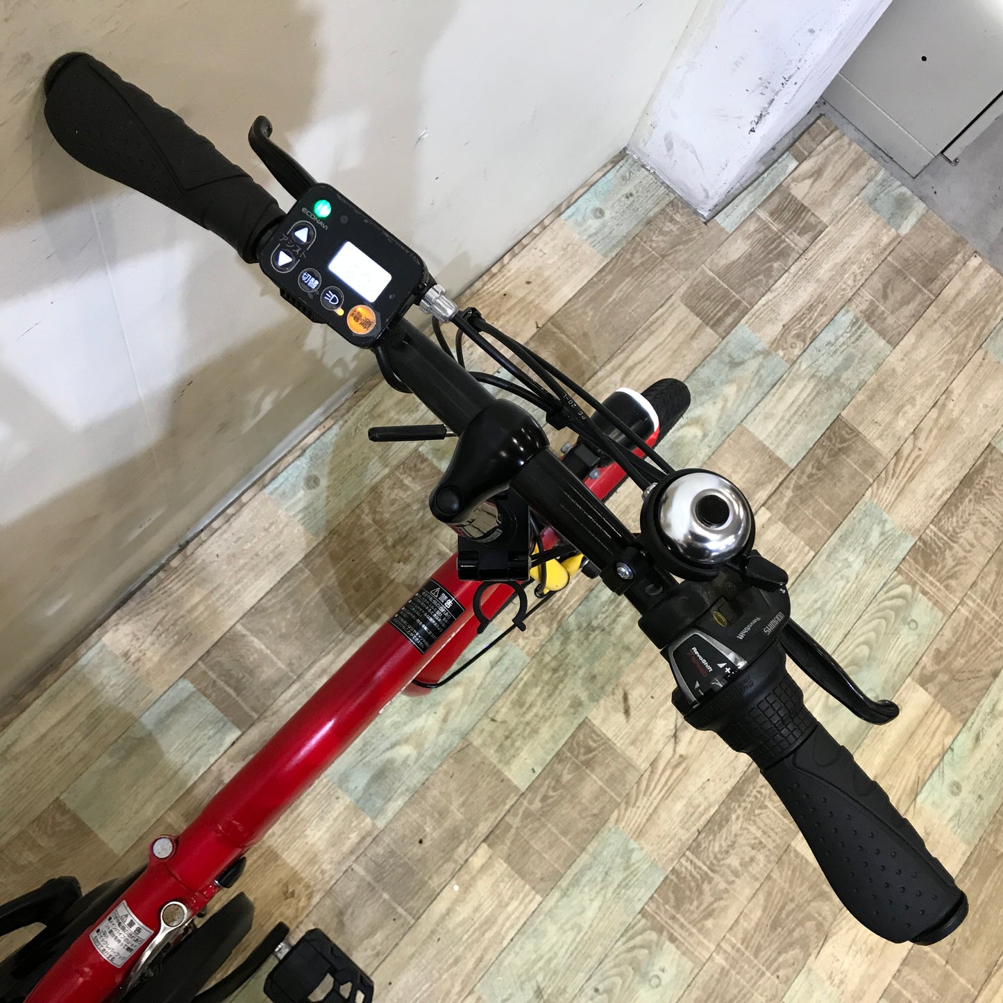 折りたたみ パナソニック オフタイム レッド × イエロー 前18×後20インチ KN134【中古車】