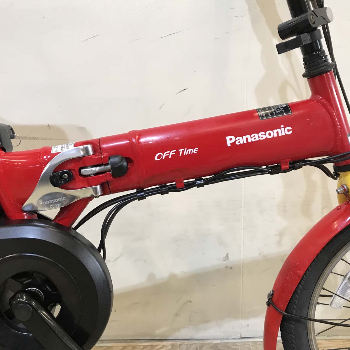 折りたたみ パナソニック オフタイム レッド × イエロー 前18×後20インチ KX113 【中古車】