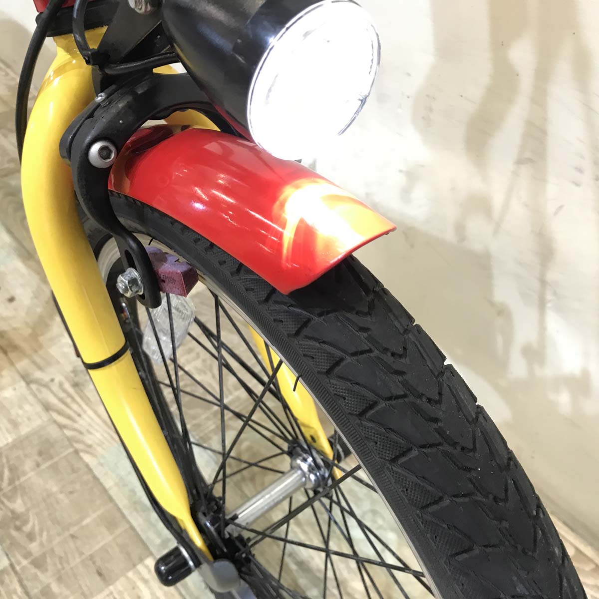 折りたたみ パナソニック オフタイム レッド × イエロー 前18×後20インチ KX113 【中古車】