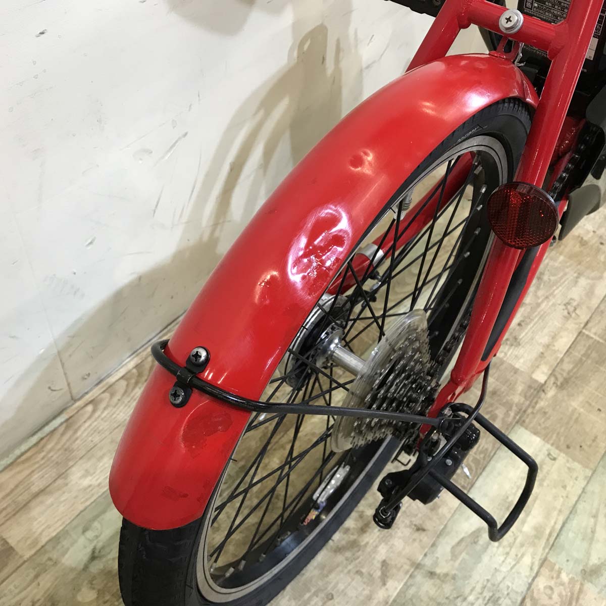 折りたたみ パナソニック オフタイム レッド × イエロー 前18×後20インチ KX113 【中古車】