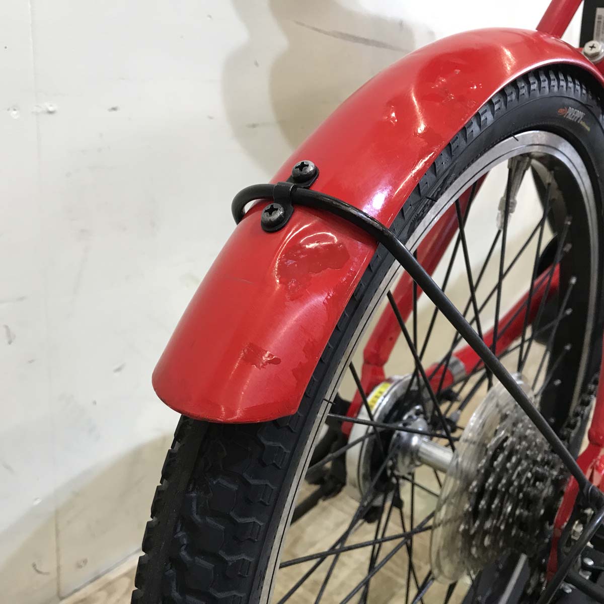 折りたたみ パナソニック オフタイム レッド × イエロー 前18×後20インチ KX113 【中古車】