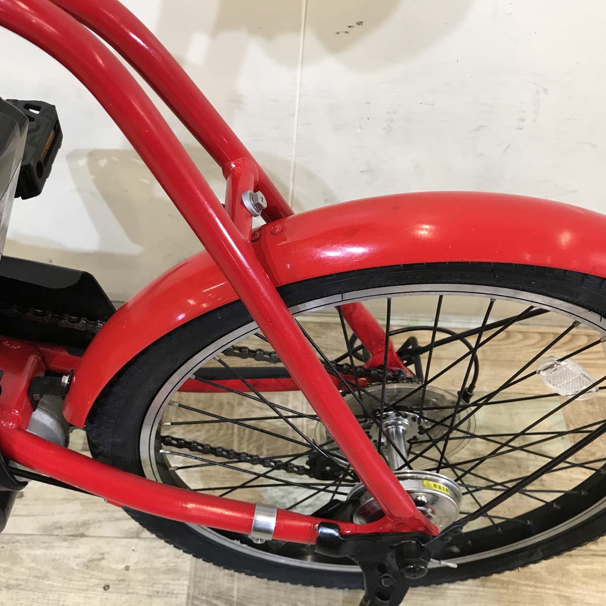 折りたたみ パナソニック オフタイム レッド × イエロー 前18×後20インチ KX113 【中古車】