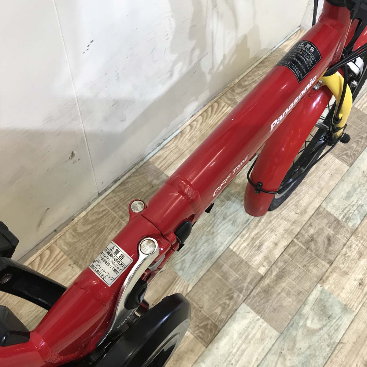 折りたたみ パナソニック オフタイム レッド × イエロー 前18×後20インチ KT092 【中古車】