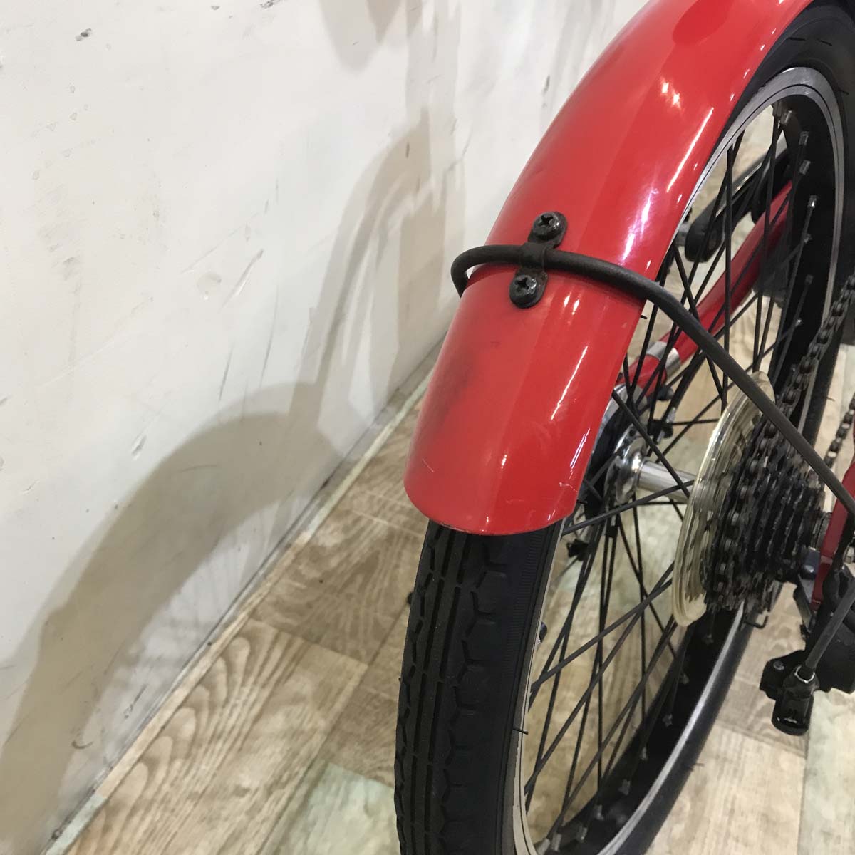 折りたたみ パナソニック オフタイム レッド × イエロー 前18×後20インチ KT092 【中古車】