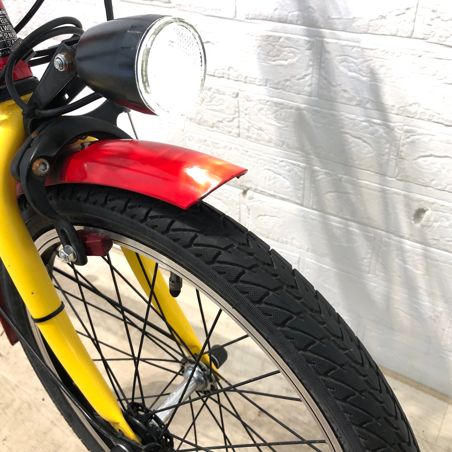 折りたたみ パナソニック オフタイム レッド × イエロー 前18×後20インチ YN009 【中古車】