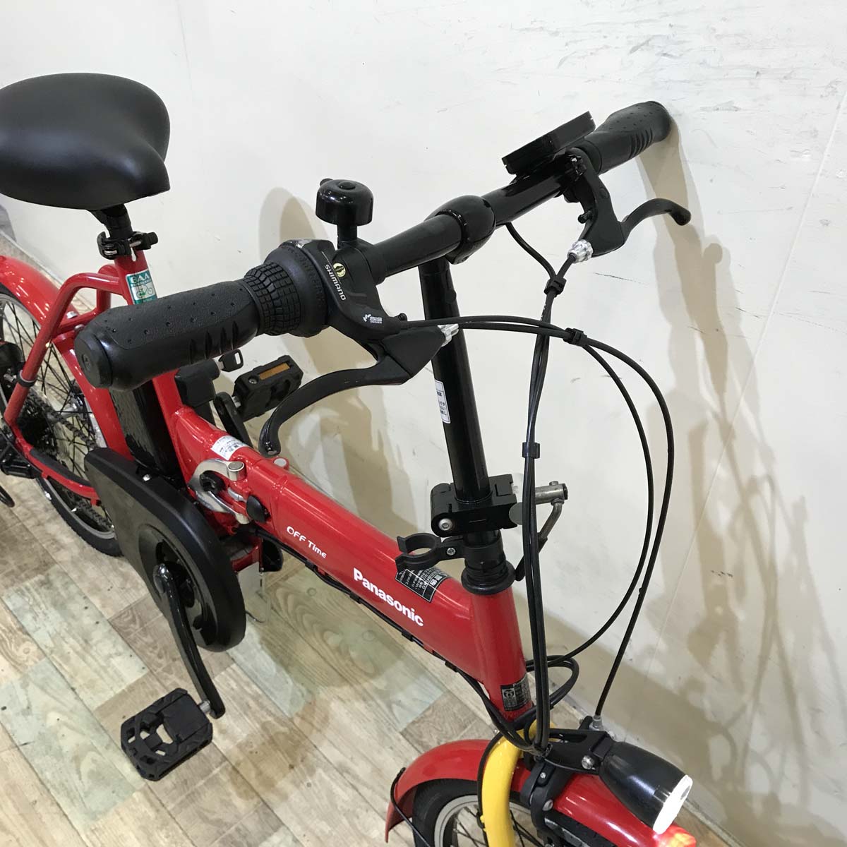 折りたたみ パナソニック オフタイム レッド × イエロー 前18×後20インチ KT125 【中古車】