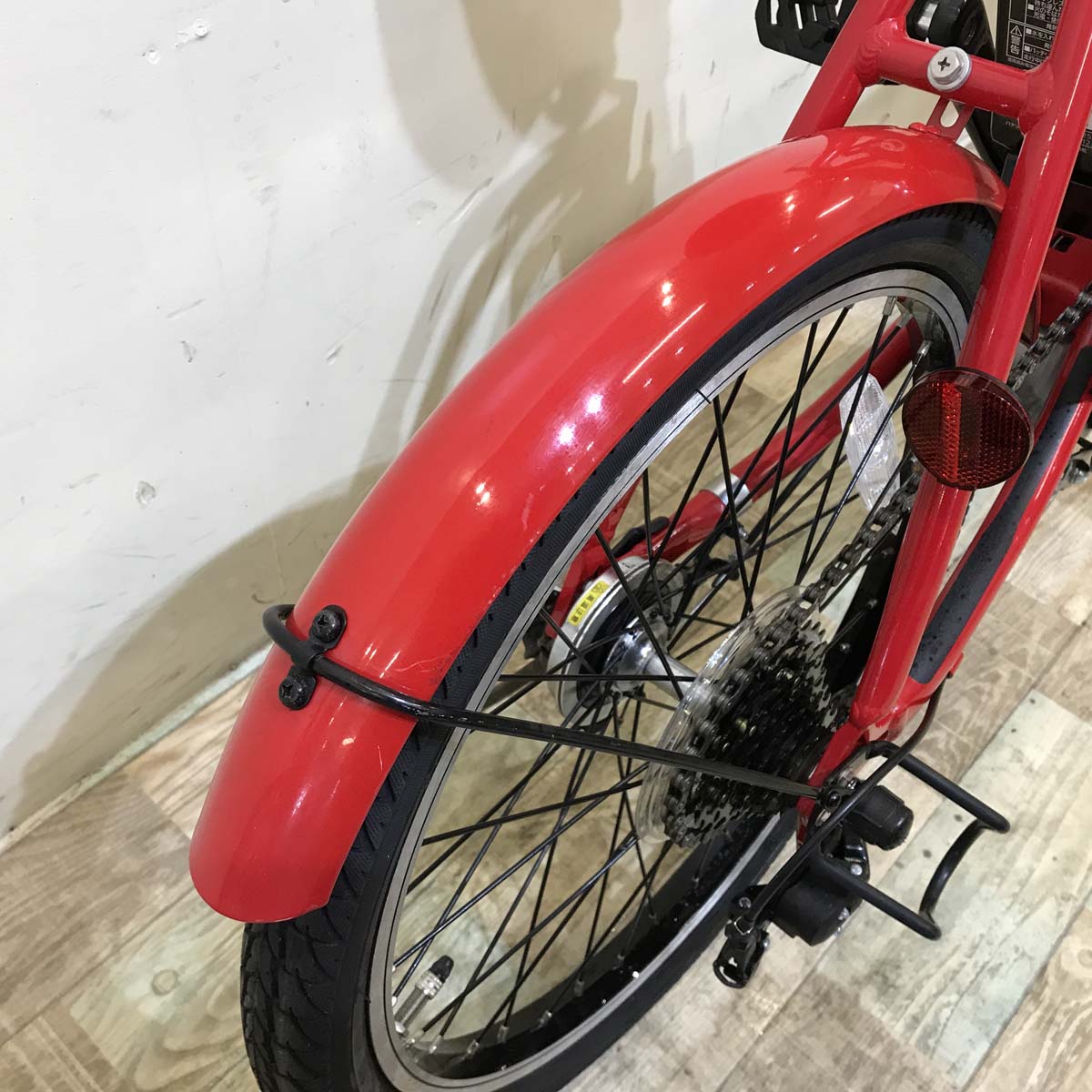折りたたみ パナソニック オフタイム レッド × イエロー 前18×後20インチ KT125 【中古車】