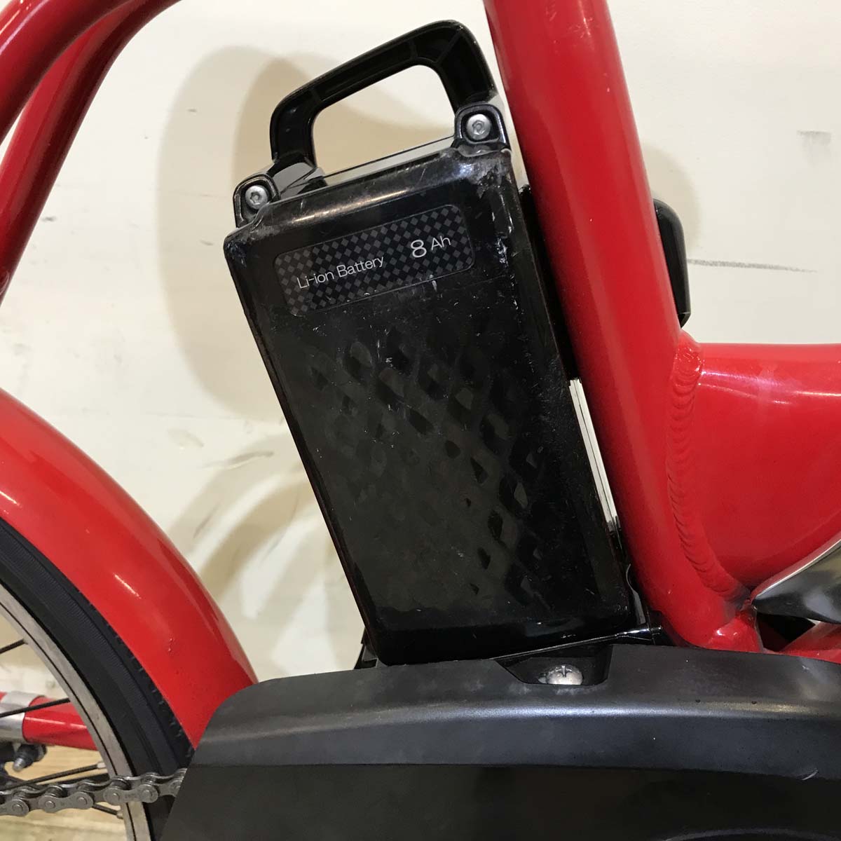折りたたみ パナソニック オフタイム レッド × イエロー 前18×後20インチ KT127 【中古車】