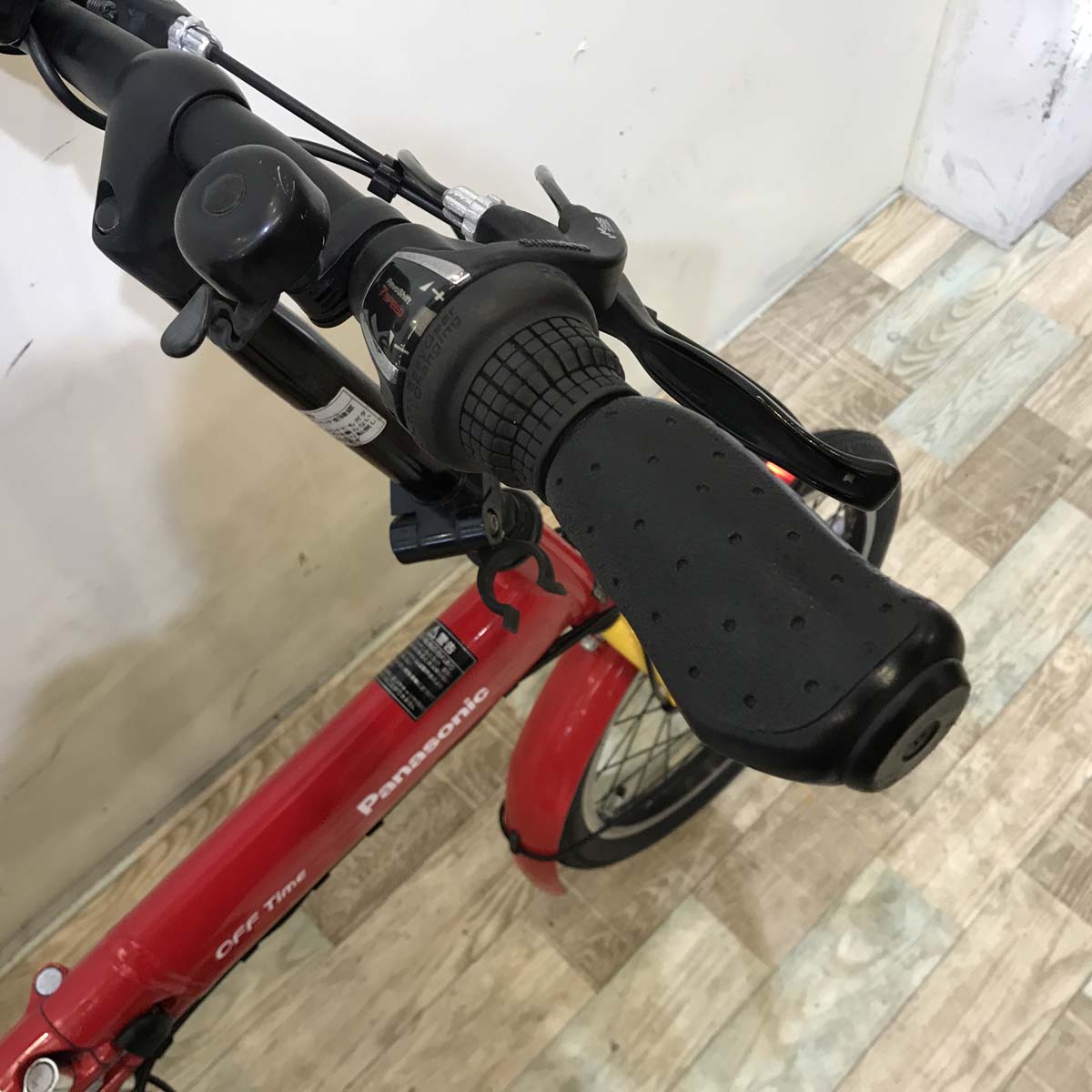 折りたたみ パナソニック オフタイム レッド × イエロー 前18×後20インチ KT127 【中古車】