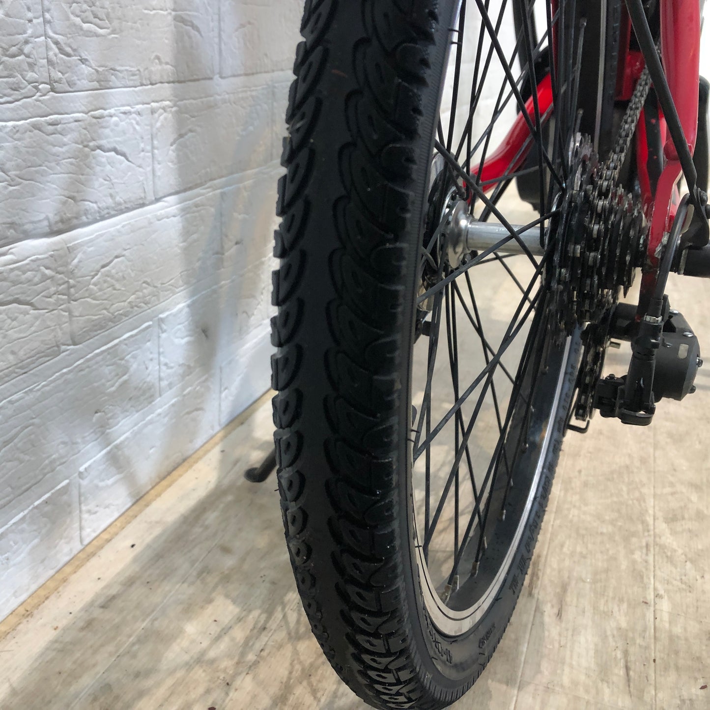 折りたたみ パナソニック オフタイム レッド × イエロー 前18×後20インチ YN031 【中古車】