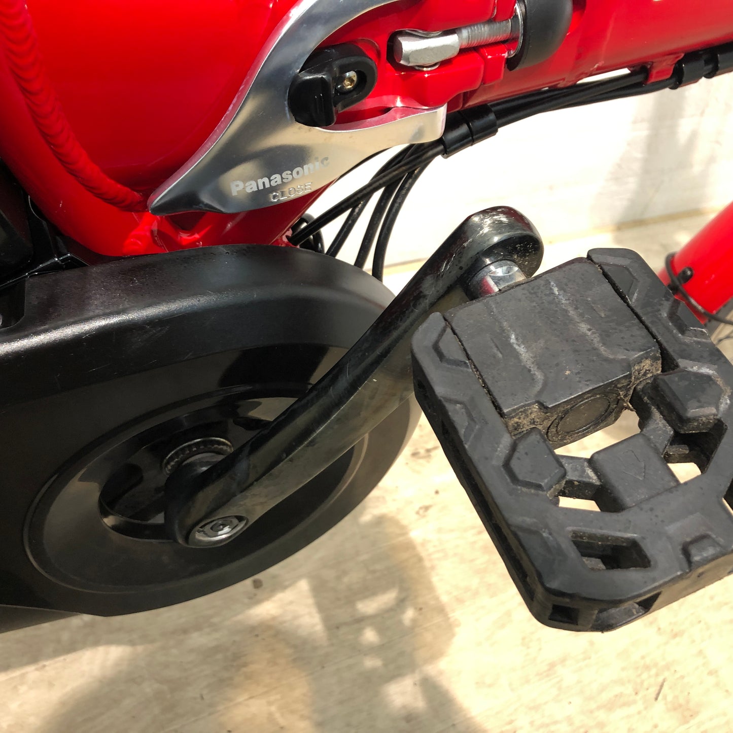 折りたたみ パナソニック オフタイム レッド × イエロー 前18×後20インチ YN037 【中古車】