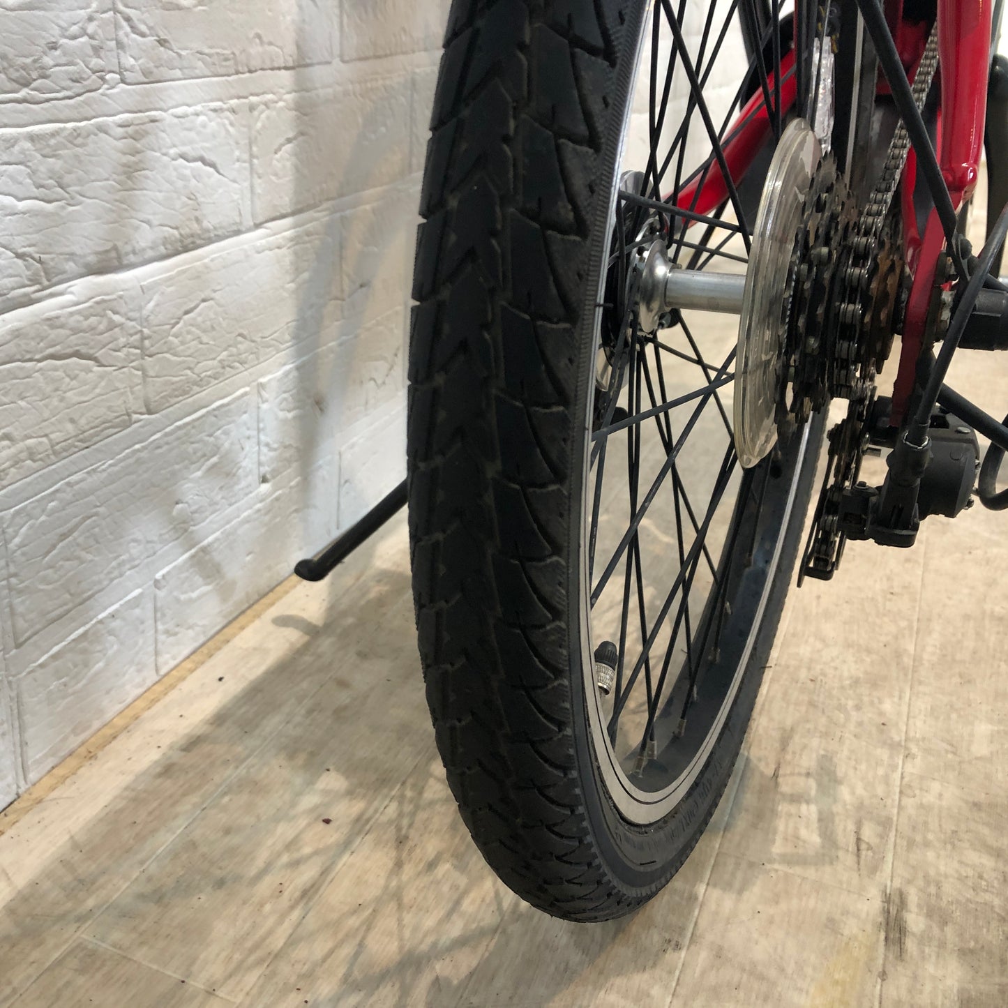 折りたたみ パナソニック オフタイム レッド × イエロー 前18×後20インチ YN045 【中古車】
