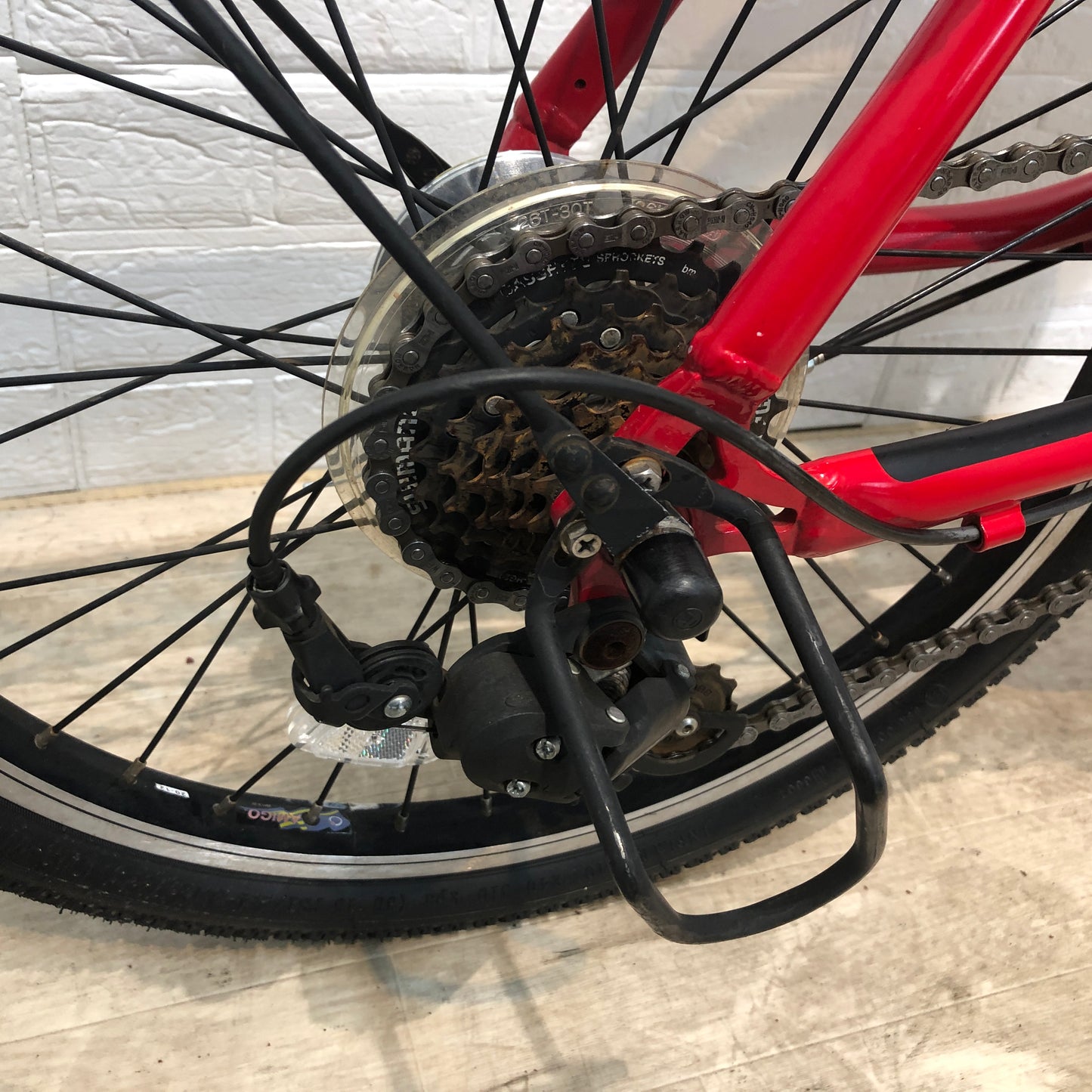 折りたたみ パナソニック オフタイム レッド × イエロー 前18×後20インチ YN054 【中古車】