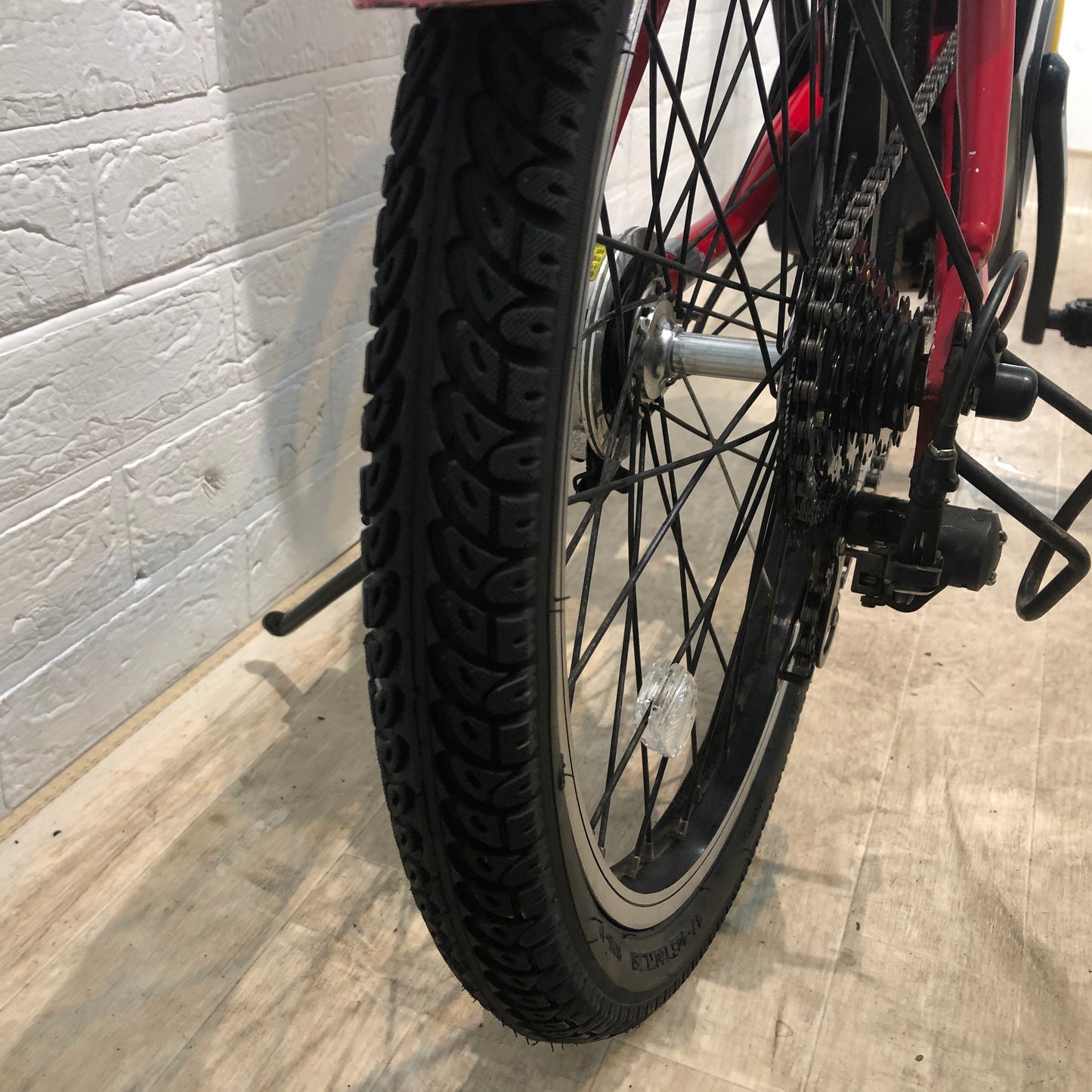 折りたたみ パナソニック オフタイム レッド × イエロー 前18×後20インチ YN058 【中古車】