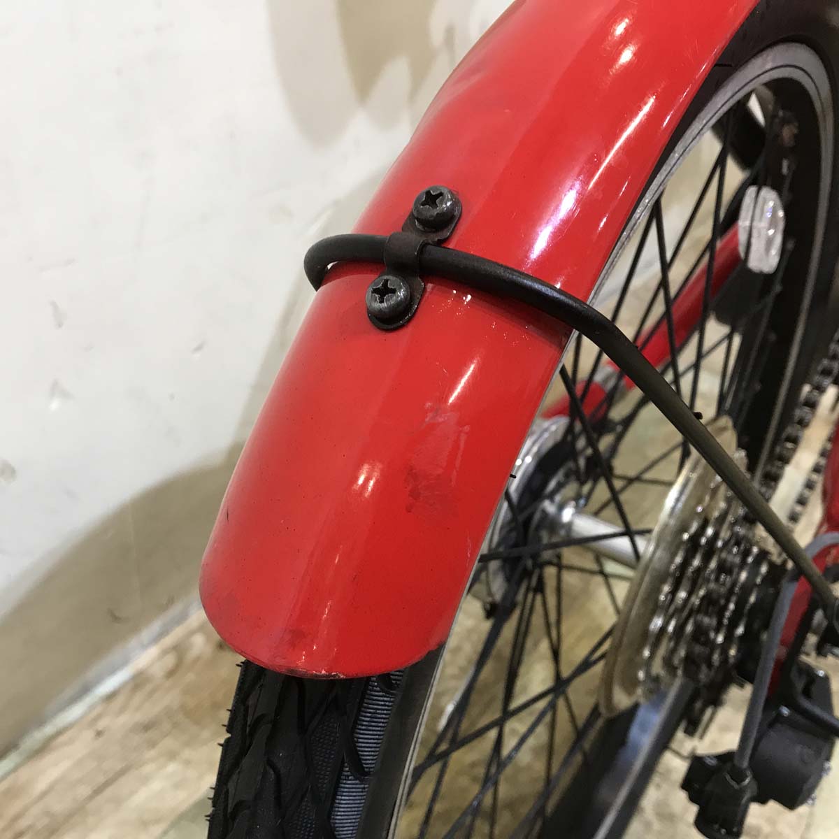 折りたたみ パナソニック オフタイム レッド × イエロー 前18×後20インチ KY124 【中古車】