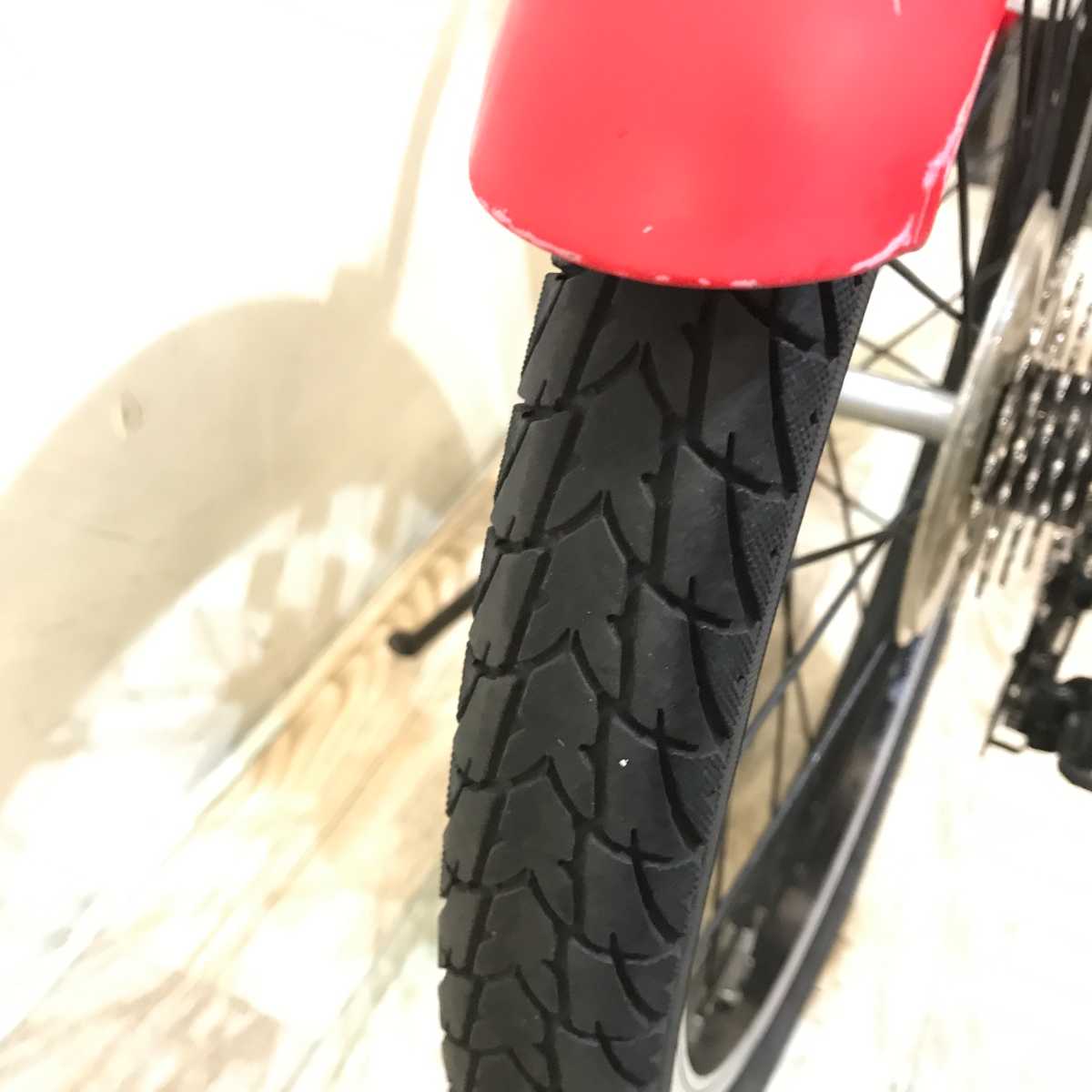 折りたたみ パナソニック オフタイム レッド × イエロー 前18×後20インチ KQ124【中古車】