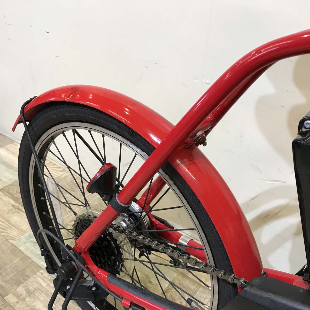 折りたたみ パナソニック オフタイム レッド × イエロー 前18×後20インチ KV109 【中古車】