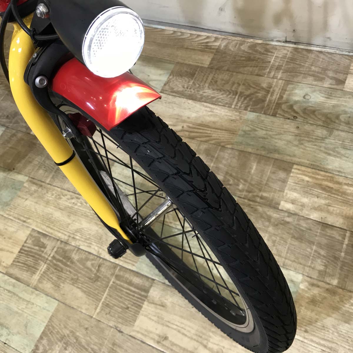 折りたたみ パナソニック オフタイム レッド × イエロー 前18×後20インチ KV109 【中古車】
