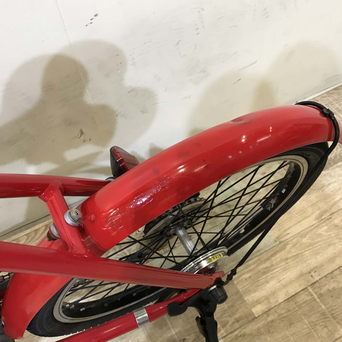 折りたたみ パナソニック オフタイム レッド × イエロー 前18×後20インチ KV109 【中古車】