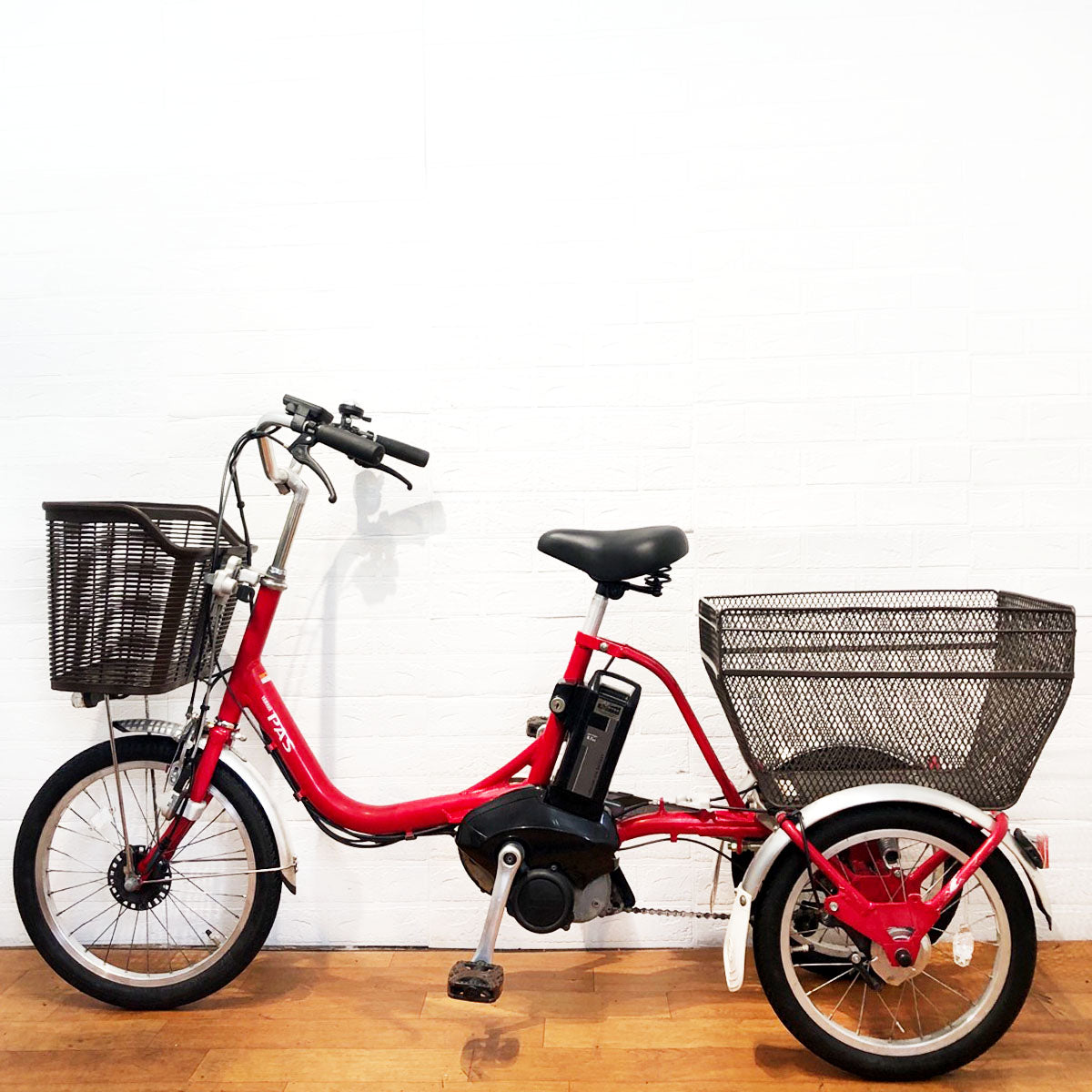 三輪ワゴン ヤマハ PAS ワゴン レッド YH097【中古車】