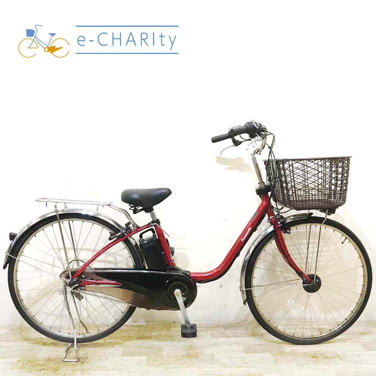 中古電動自転車 パナソニック ビビ DX レッド 26インチ KC102 – e-CHARIty