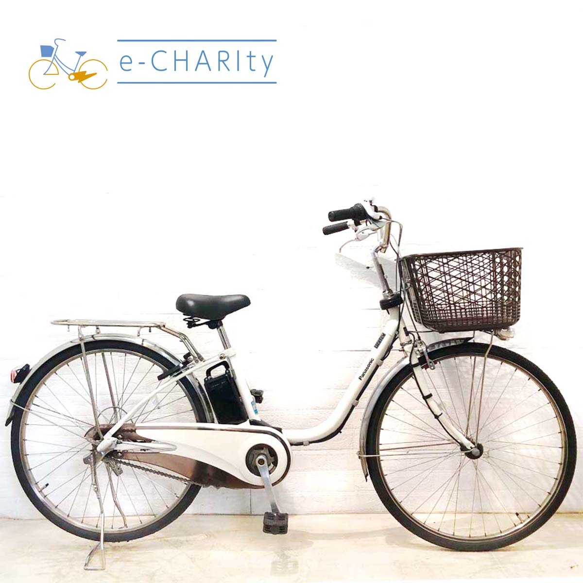 中古電動自転車 パナソニック ビビ DX ホワイト 26インチ YB062 – e
