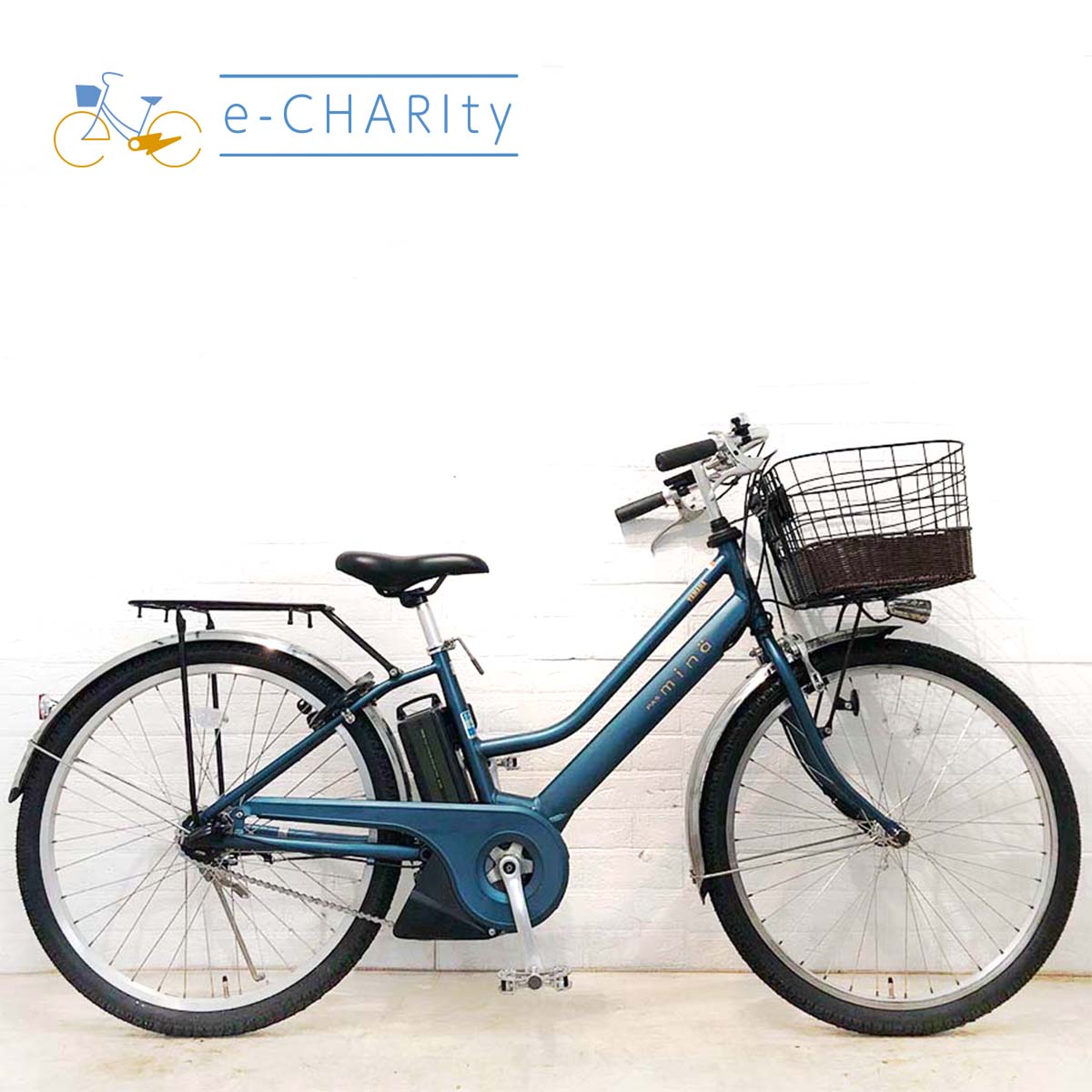 中古電動自転車 ヤマハ PAS Mina パス ミナ ブルー 26インチ YE124 – e 