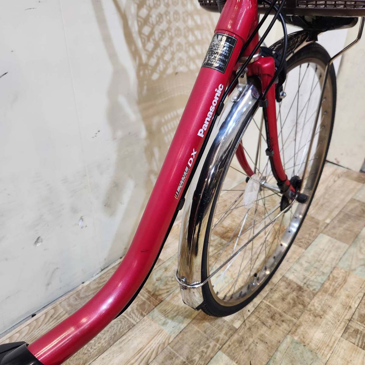 中古電動自転車  パナソニック ビビ DX レッド 26インチ KB019