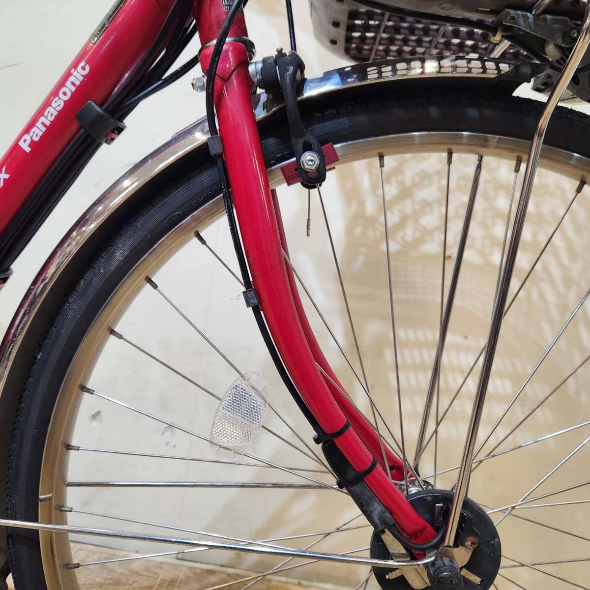 中古電動自転車  パナソニック ビビ DX レッド 26インチ KB019