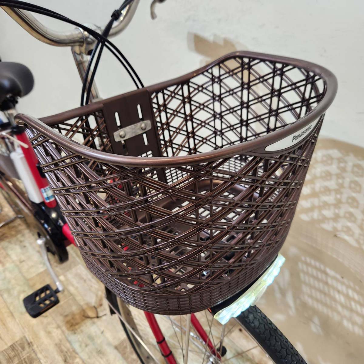 中古電動自転車  パナソニック ビビ DX レッド 26インチ KB019