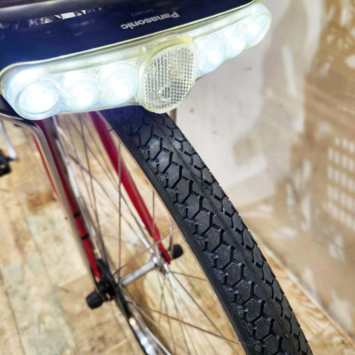 中古電動自転車  パナソニック ビビ DX レッド 26インチ KB019