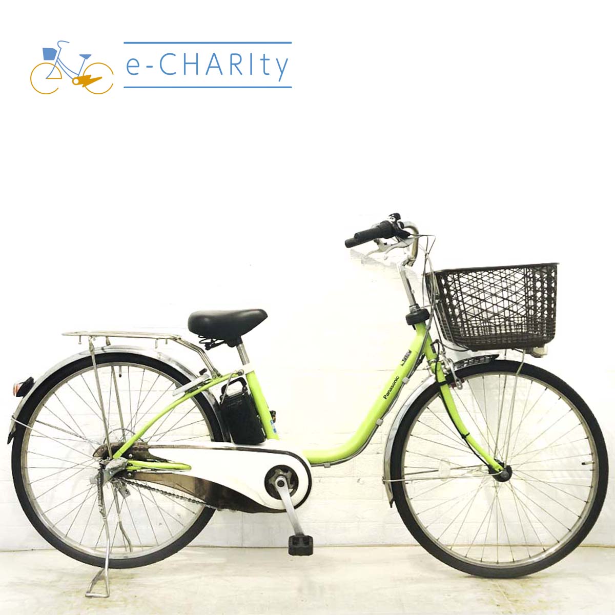 中古電動自転車 パナソニック ビビDX グリーン 26インチ YI001