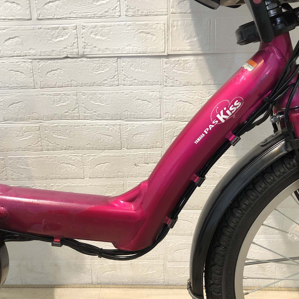中古電動自転車 ヤマハ PAS Kiss mini パス キッス ミニ ピンク 20インチ YD003