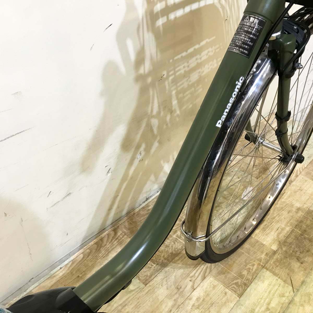 中古電動自転車 パナソニック ビビDX カーキ 26インチ KG083