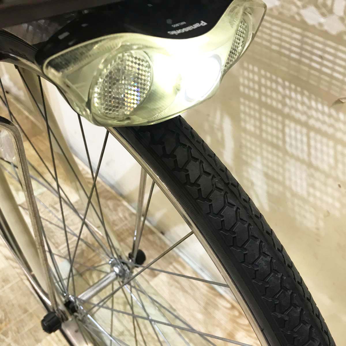 中古電動自転車  パナソニック ビビ スペシャル7 ベージュ 26インチ KB076 