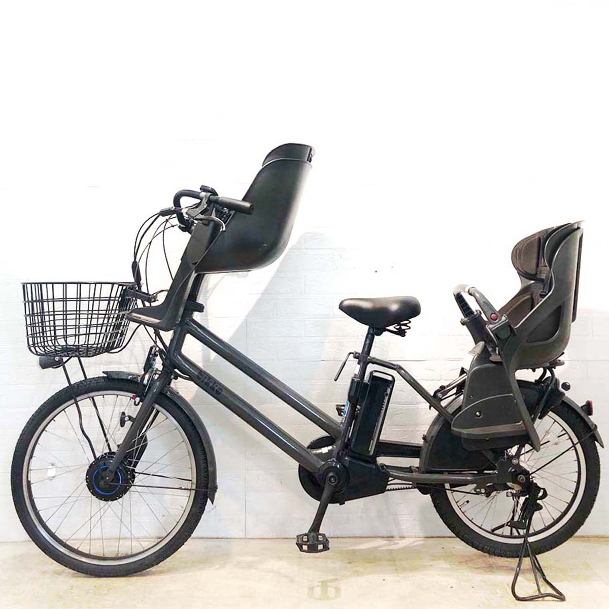 中古電動自転車 ブリヂストン bikke GRI dd ビッケ グリ dd グレー 前