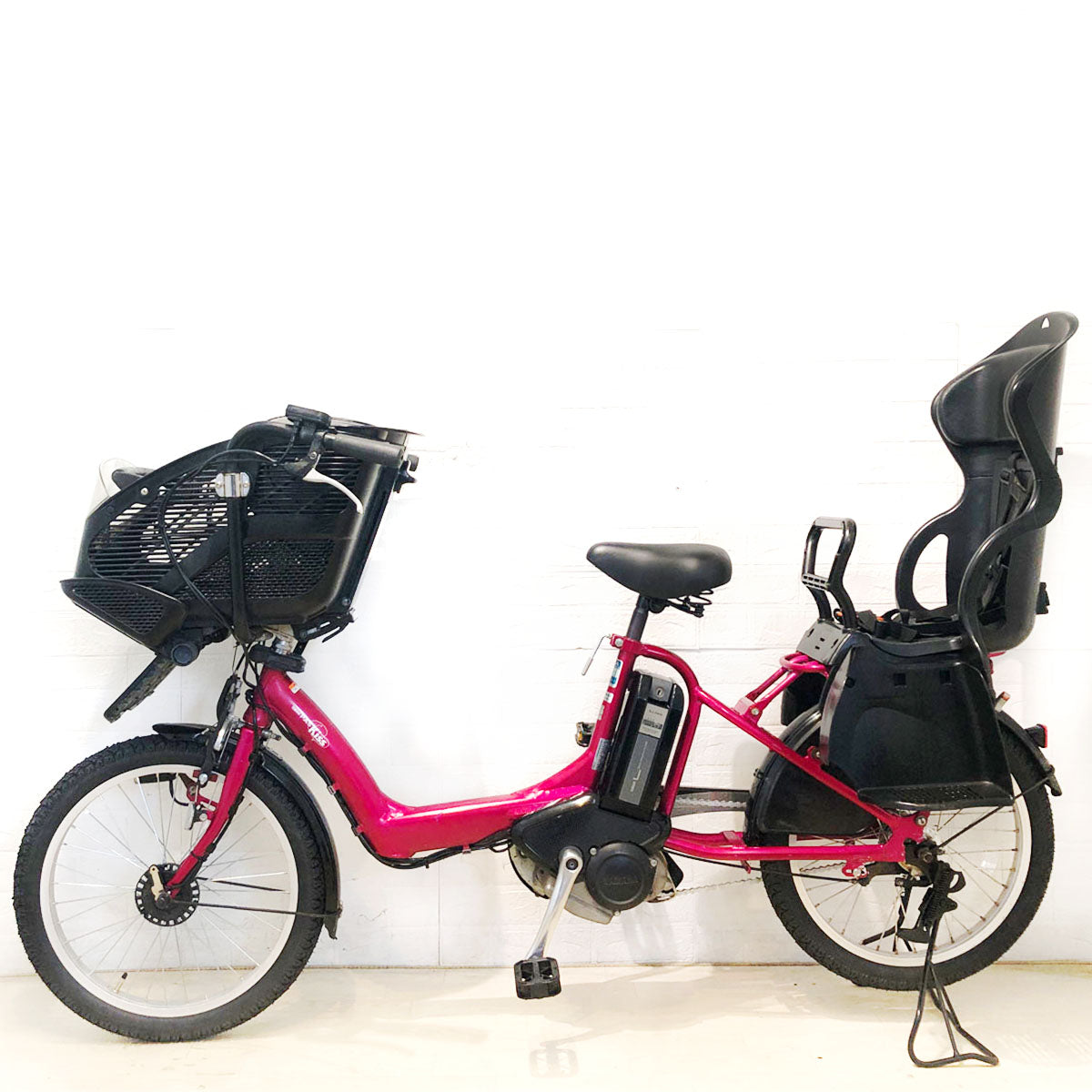 中古電動自転車 ヤマハ PAS Kiss mini パス キッス ミニ ピンク 20インチ YD005