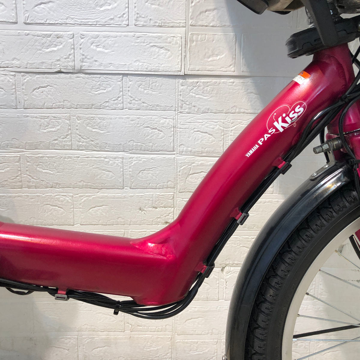 中古電動自転車 ヤマハ PAS Kiss mini パス キッス ミニ ピンク 20インチ YD005