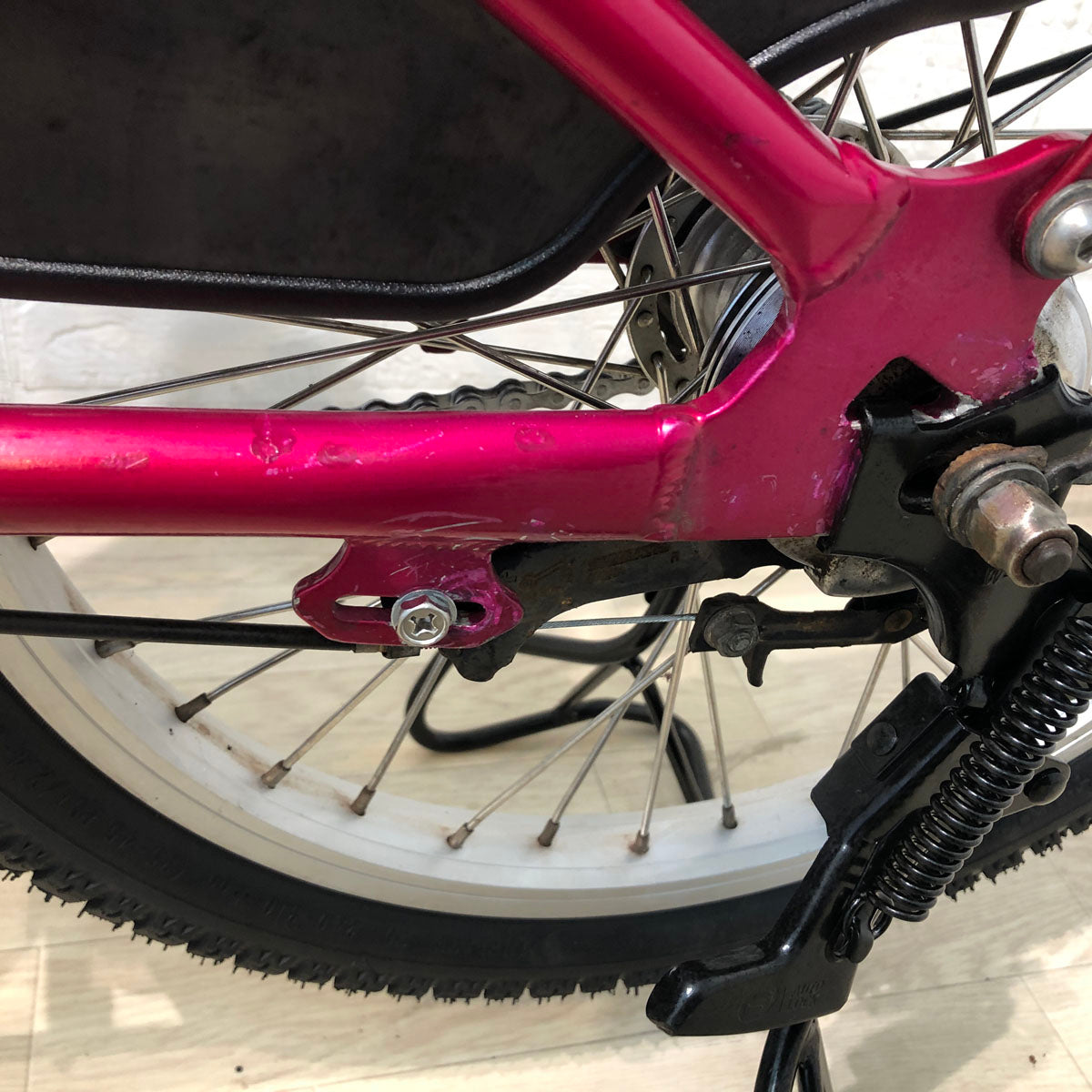 中古電動自転車 ヤマハ PAS Kiss mini パス キッス ミニ ピンク 20インチ YD005