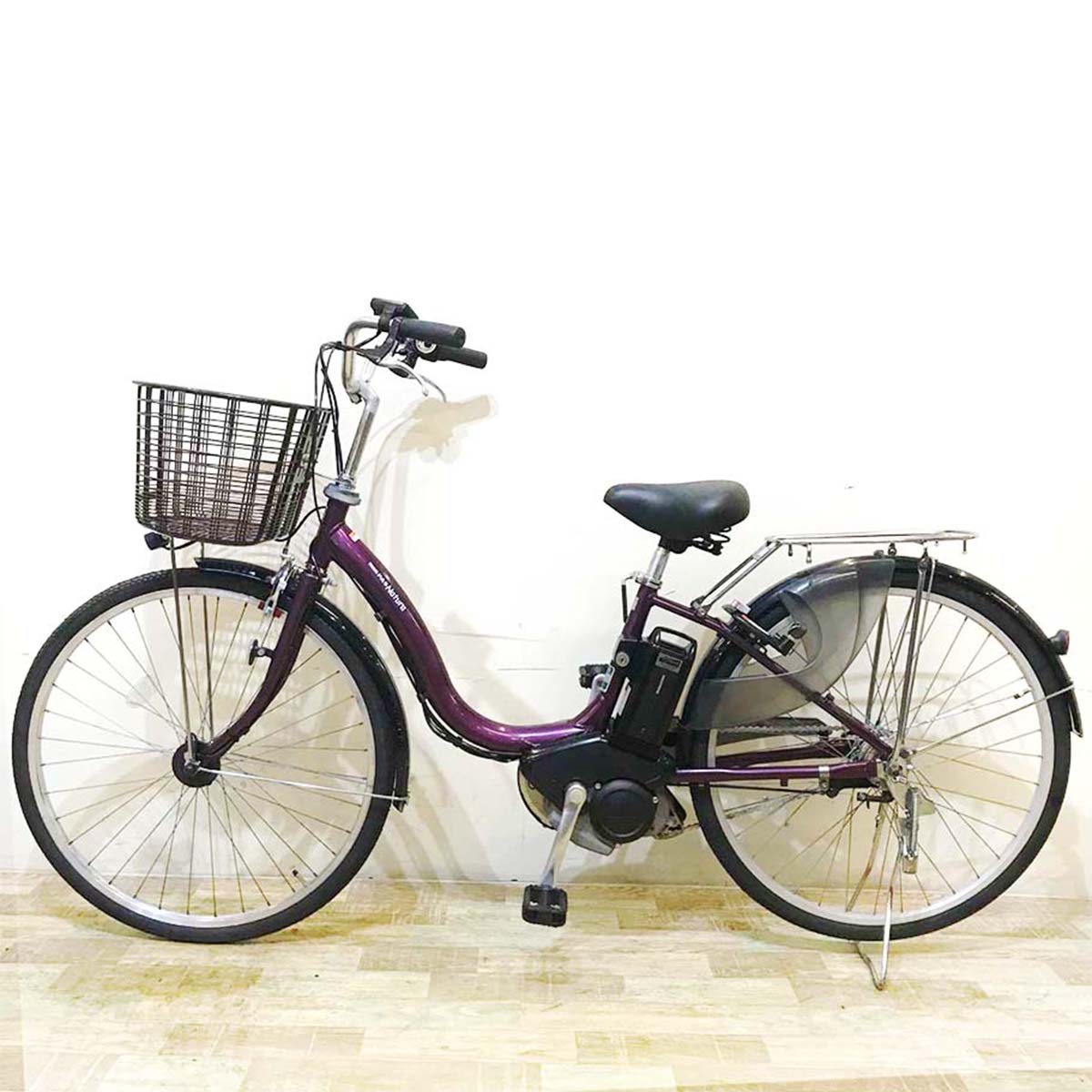 中古電動自転車  ヤマハ PAS ナチュラ S パープル 26インチ KB079 