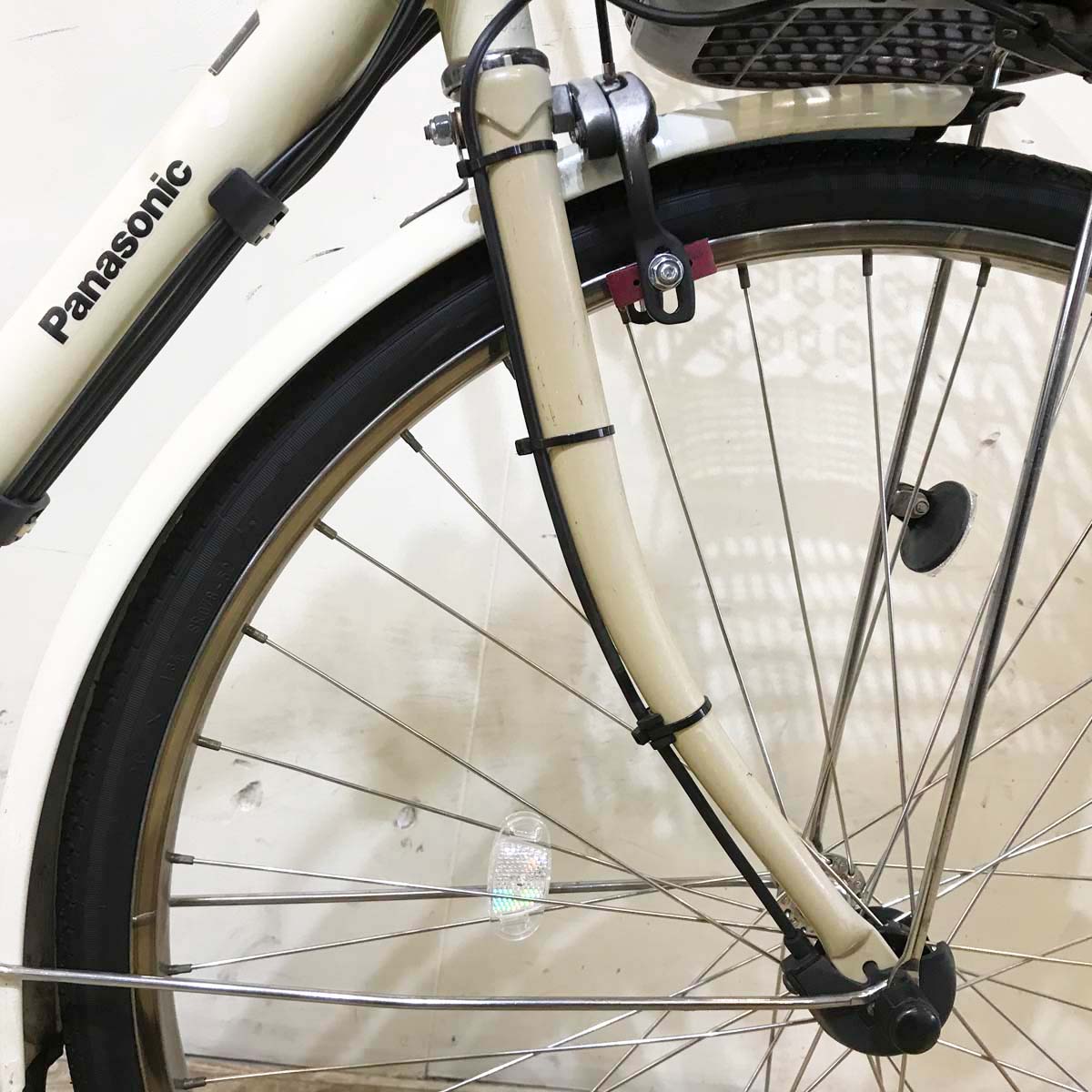 中古電動自転車 パナソニック ビビスタイル ホワイト 26インチ KG087