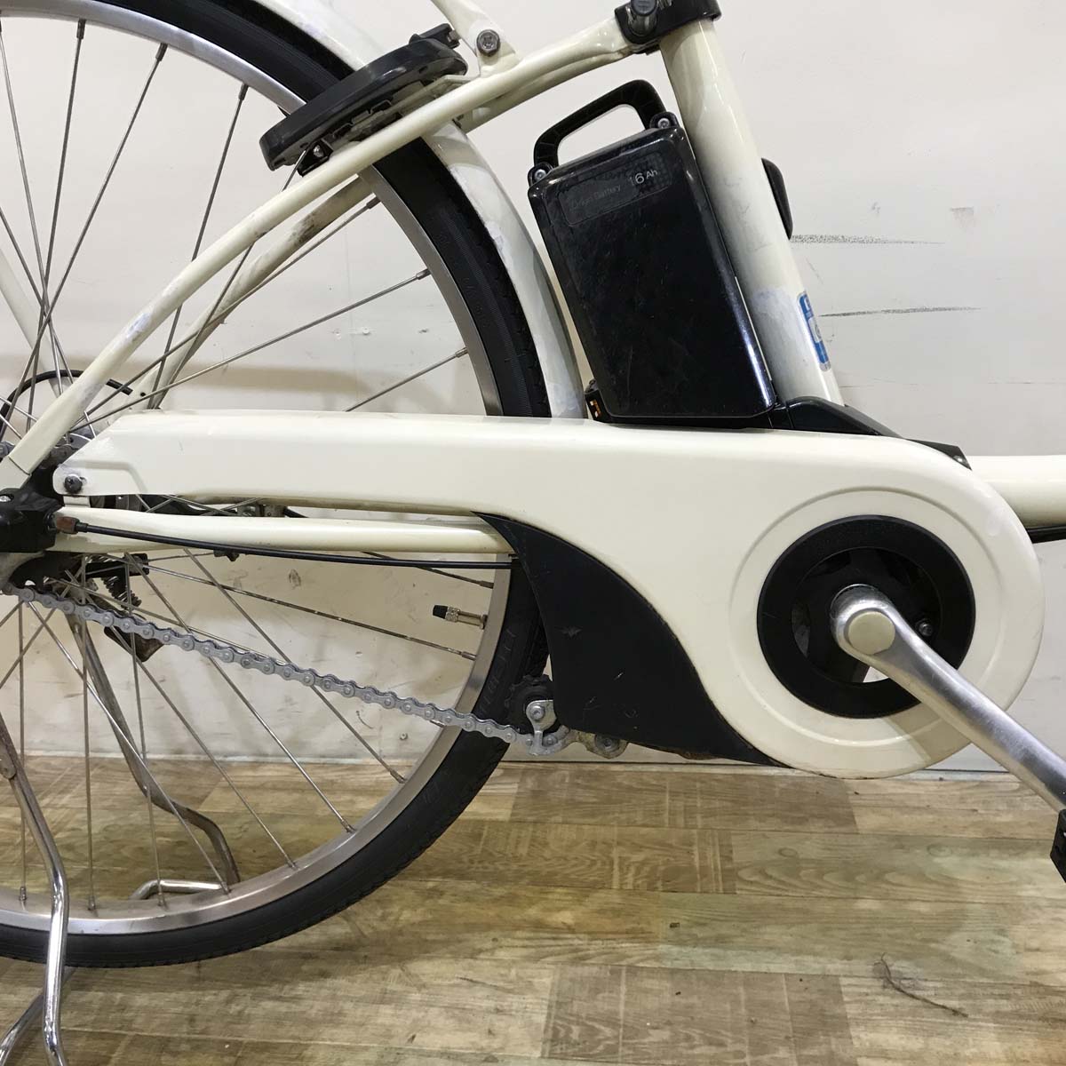中古電動自転車 パナソニック ビビスタイル ホワイト 26インチ KG087