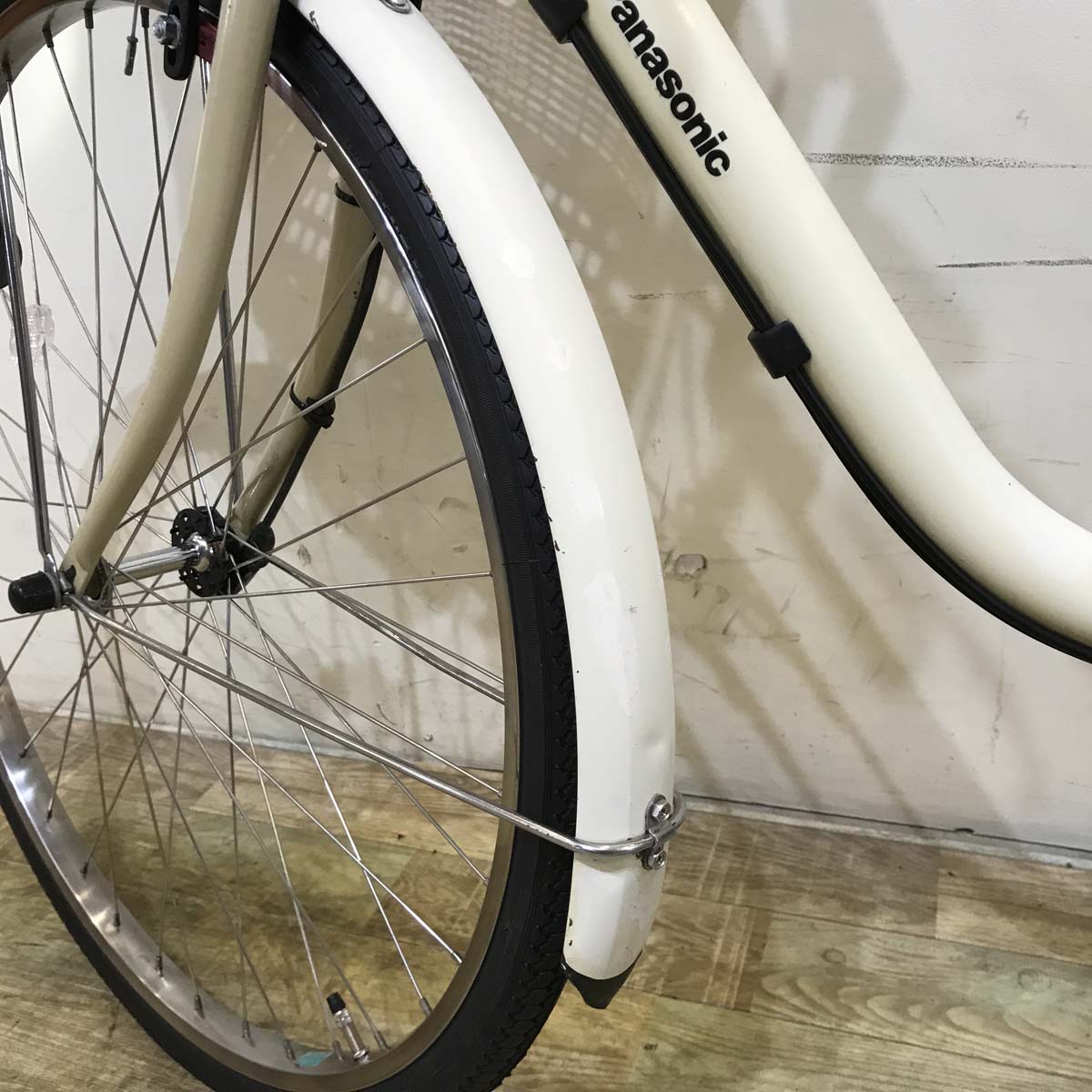 中古電動自転車 パナソニック ビビスタイル ホワイト 26インチ KG087