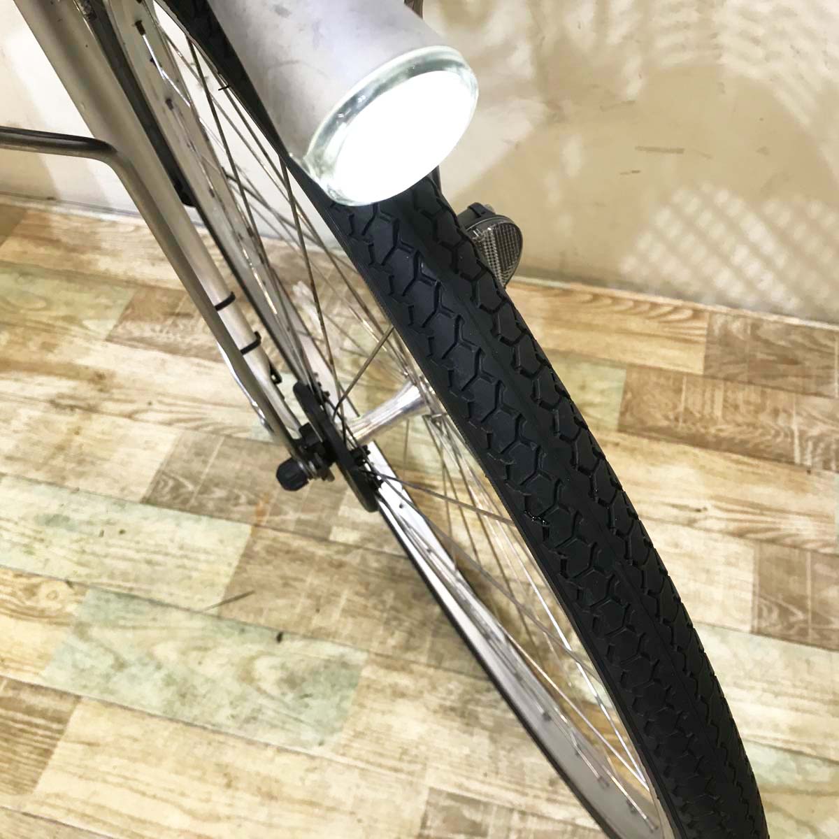 中古電動自転車 パナソニック ビビ ライト U ウォームシルバー 26インチ KB082 