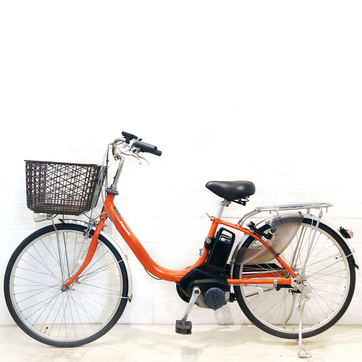 中古電動自転車 パナソニック ビビ LU オレンジ 24インチ YD010