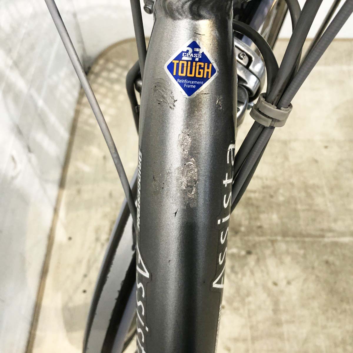 中古電動自転車 ブリヂストン アシスタDX シルバー 26インチ YI011
