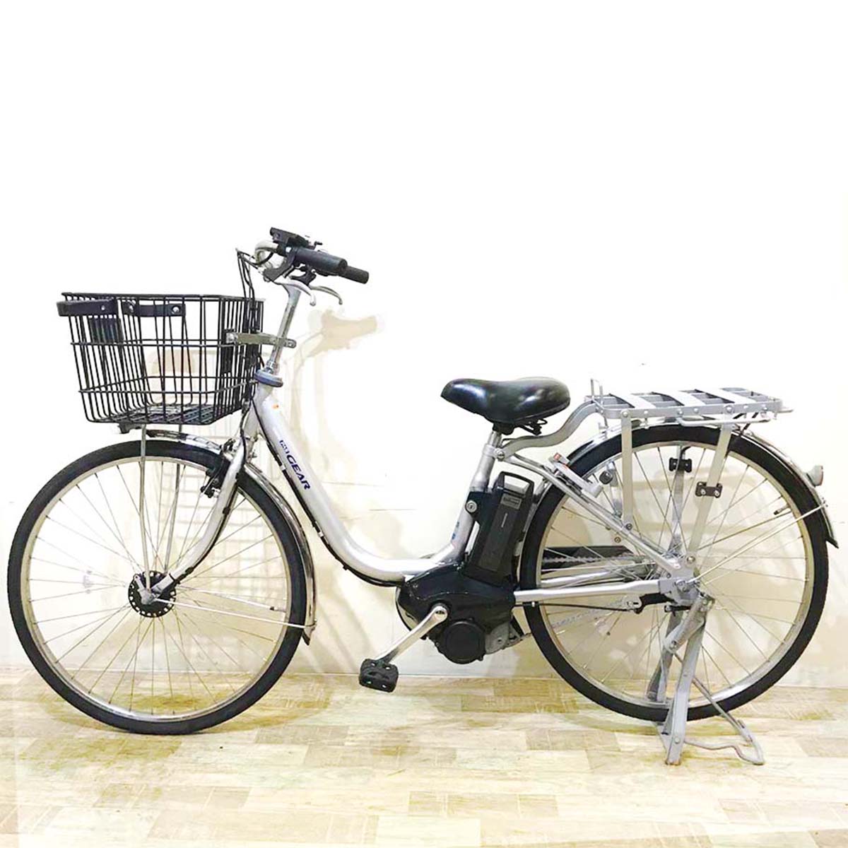 中古電動自転車 ヤマハ PAS GEAR U パス ギア ユー シルバー 26インチ KB085