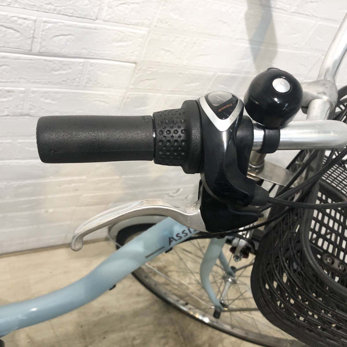 中古電動自転車 新品バッテリー ブリヂストン アシスタベーシック ブルー 26インチ YI013
